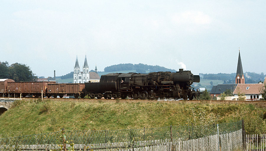 52 8157 mit dem N 65277 in Schirgiswalde, 28.09.1986